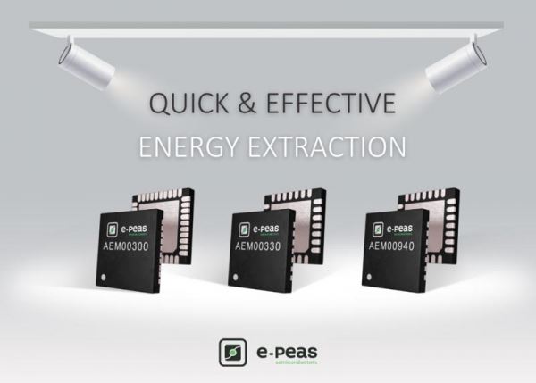 E-PEAS представляет микросхемы управления питанием для устройств сбора импульсной энергии